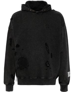 Musium Div. Distressed Hoodie - Black