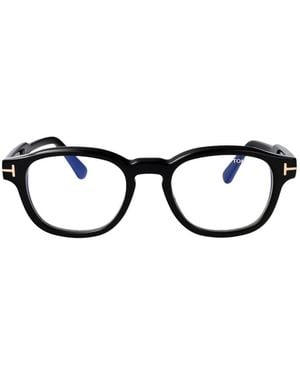 Tom Ford Brille Mit Rundem Gestell - Schwarz