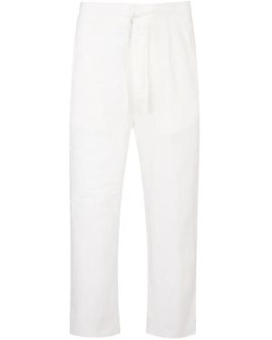 Exit Society Linen Drawstring Trousers - White