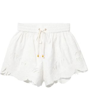 Zimmermann Mahon Shorts Met Borduurwerk - Wit