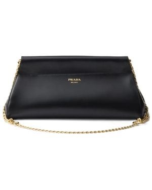 Prada Borsa A Spalla Enchaîné Media - Nero