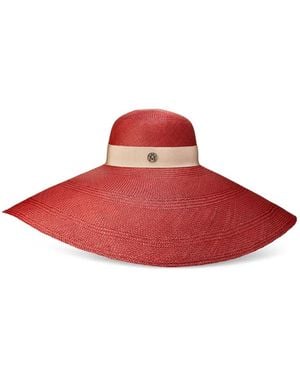 Maison Michel Blanche Hat - Red