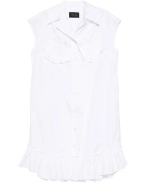 Simone Rocha Ruffled-Details Sleeveless Blouse - White