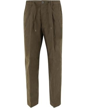 Herno Pantalon Plissé À Lien De Resserrage - Gris