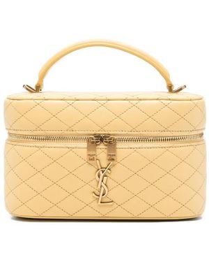 Saint Laurent Gaby Vanity Quilted Leather Shoulder Bag - Metallic