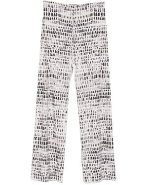 Fisico Python-Print Pants - White