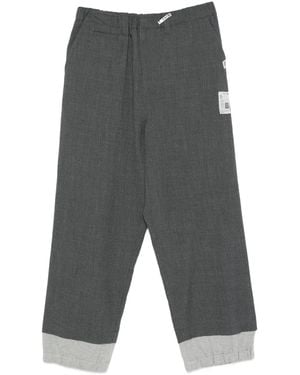 Maison Mihara Yasuhiro Cuffed Panelled Trousers - Grey