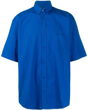 Balenciaga Short Sleeved Logo Shirt - Blue