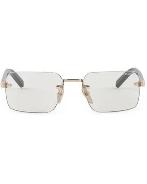 Prada Sunglasses With The Iconic Metal Plaque - White