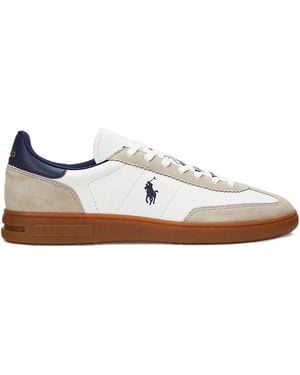 Polo Ralph Lauren Baskets En Daim - Blanc