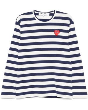 COMME DES GARÇONS PLAY T-Shirt À Rayures - Bleu