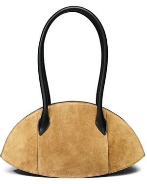 Nina Ricci Medium Le Bal Suede Zip Shoulder Bag - Metallic