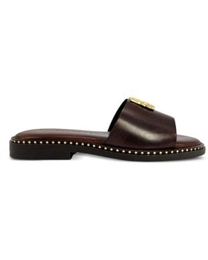 Madison Maison Hammered-Hardware Sandals - Brown