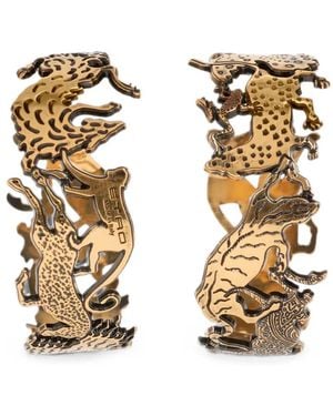 Etro Hoop Earrings With Animals - Metallic