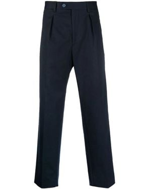 Etro Side-Band Gabardine Trousers - Blue