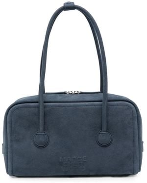 Marge Sherwood Boston Nubuck-Leather Tote Bag - Blue