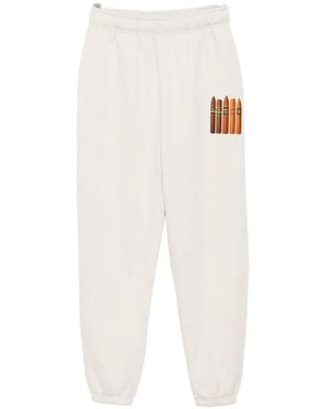 Melt Graphic-Print Track Trousers - White