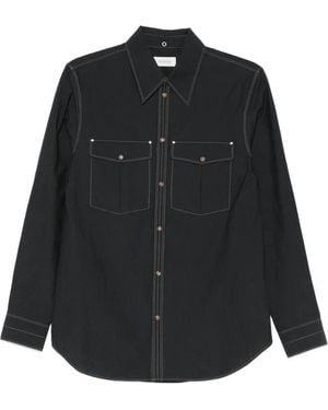 Lemaire Topstitching Shirt - Black