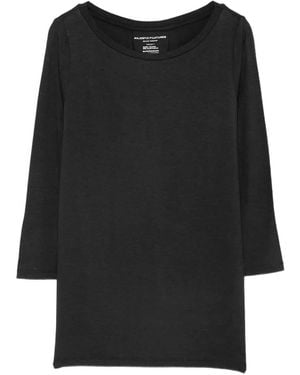 Majestic Filatures Pleated-Back T-Shirt - Black