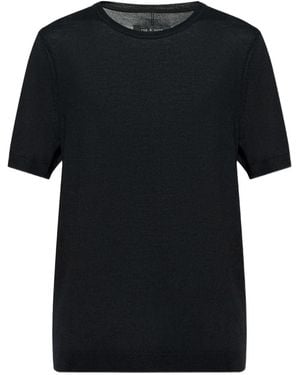 Rag & Bone Ribbed T-Shirt - Black