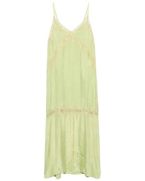 Bimba Y Lola Lime Lace-Trim Slip Dress - Green