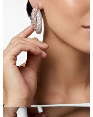 HYT Jewelry And Diamond Hoop Earrings - Brown