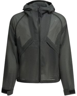 Goldwin Tonalith Mesh Hooded Coat - Grey