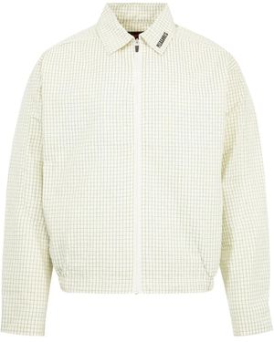 Pleasures Veste Zippée Shifty À Carreaux - Blanc