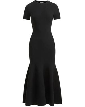 Brandon Maxwell Willa Knitted Midi Dress - Black