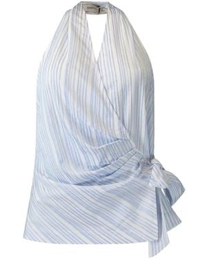 Jonathan Simkhai Striped Halterneck Top - Blue