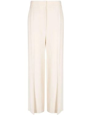 KHAITE High-Waisted Wide-Leg Trousers - White