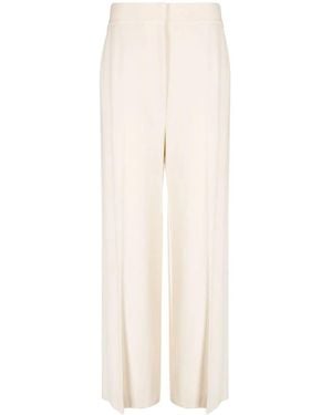 KHAITE High-Waisted Wide-Leg Trousers - White