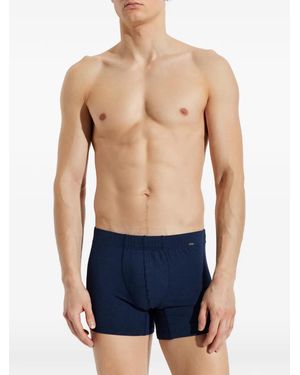 Hanro Boxer À Étiquette Logo - Blue