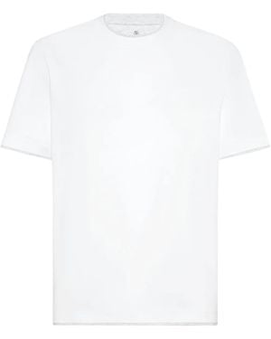 Brunello Cucinelli ダブルレイヤー Tシャツ - ホワイト