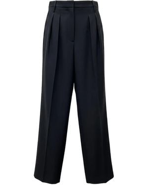 Prada Straight-Leg-Hose Mit Falten - Blau