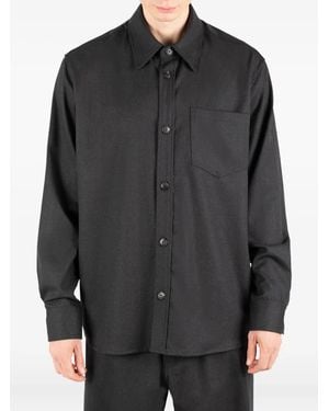 Societe Anonyme Chianti ポケット ウールシャツ - ブラック