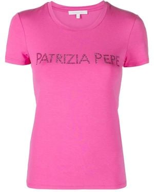 Patrizia Pepe Essential Logo-Print T-Shirt - Pink