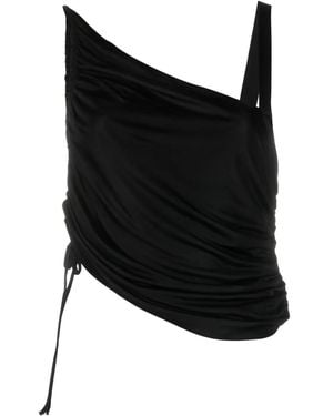 ANDREADAMO Top Smanicato Asimmetrico - Nero