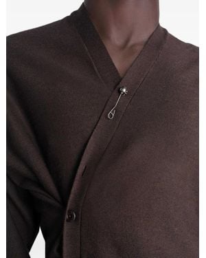 Lemaire Logo-Engraved Metal Brooch - ブラウン