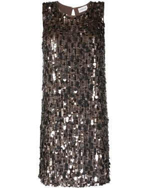 P.A.R.O.S.H. Ärmelloses Kleid Mit Pailletten - Schwarz