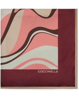 Coccinelle Abstract-Print Scarf - Red