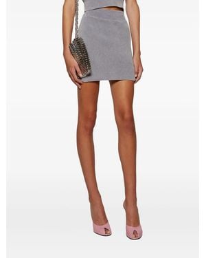 Alexander Wang Logo-Appliqué Mini Skirt - Grey