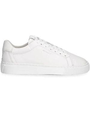 GANT Logo-Print Leather Sneakers - White