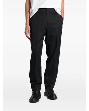 Low Brand Pressed-Crease Trousers - Black