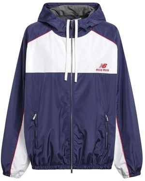 Miu Miu X New Balance Jack Met Capuchon En Logoprint - Blauw