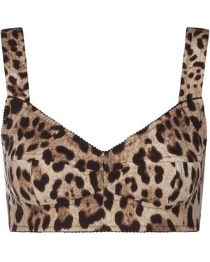 Dolce & Gabbana ドルチェ&ガッバーナ レオパード ブラレット - ブラウン