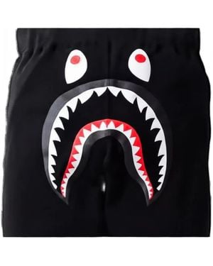 A Bathing Ape Shark-Print Track Trousers - Black