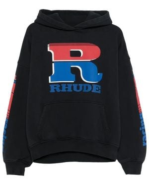 Rhude グラフィック パーカー - ブラック