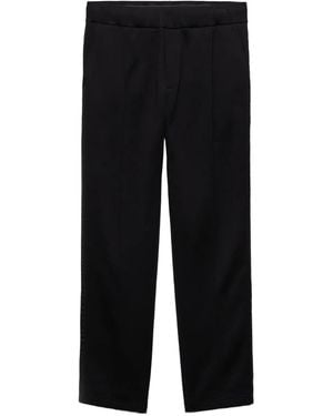 Prada Cotton Fleece Pants With Re-Nylon Details - Black