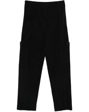 Homme Plissé Issey Miyake ストレートパンツ - ブラック